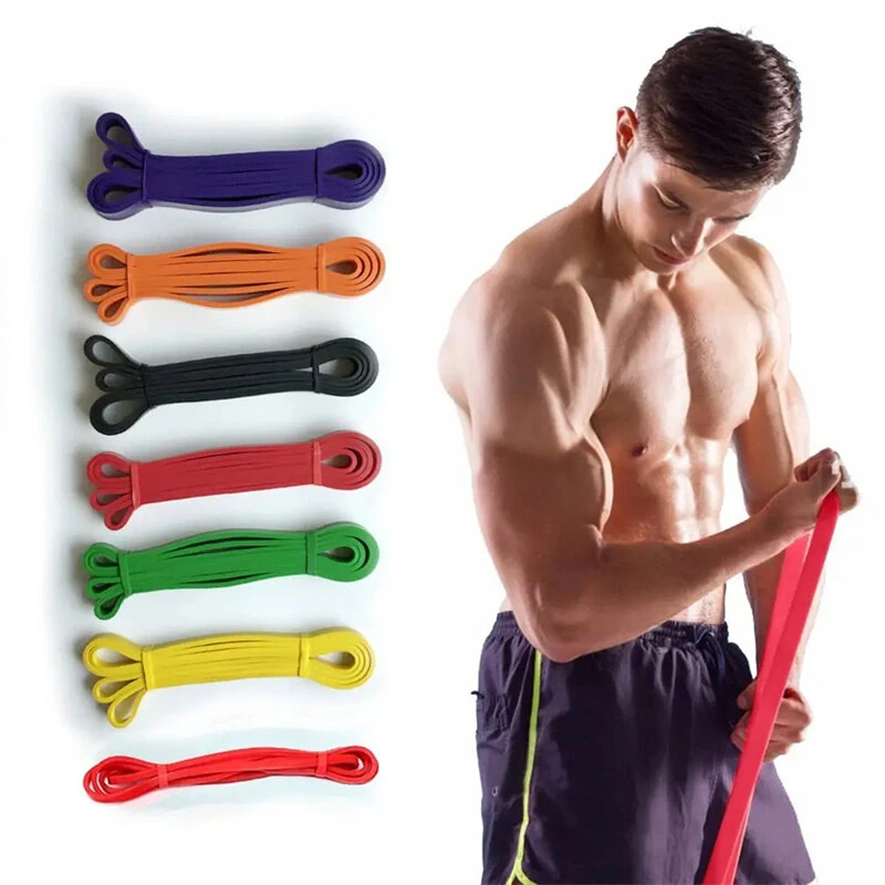 KALOAD 1PCS 15-35lbs Resistance Band Heavy Duty Latex Elastic Band Strength Exercise Auxiliary Pilates Gym Fitness Equipment Strengthening Train (image for) KALOAD 1PCS 15-35lbs Resistance Band Heavy Duty Latex Elastic Band Strength Exercise Auxiliary Pilates Gym Fitness Equipment Strengthening Train